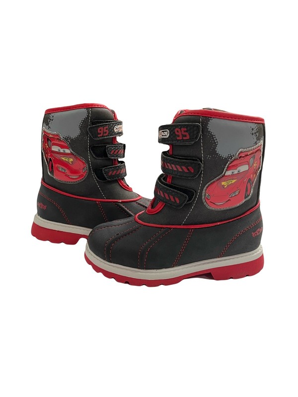 Lightning McQueen Winter Snow Disney Cars Boys Boots Size 10 New With Tags