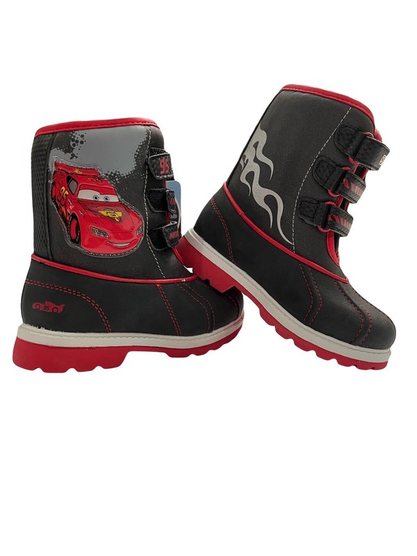 Lightning McQueen Winter Snow Disney Cars Boys Boots Size 10 New With Tags