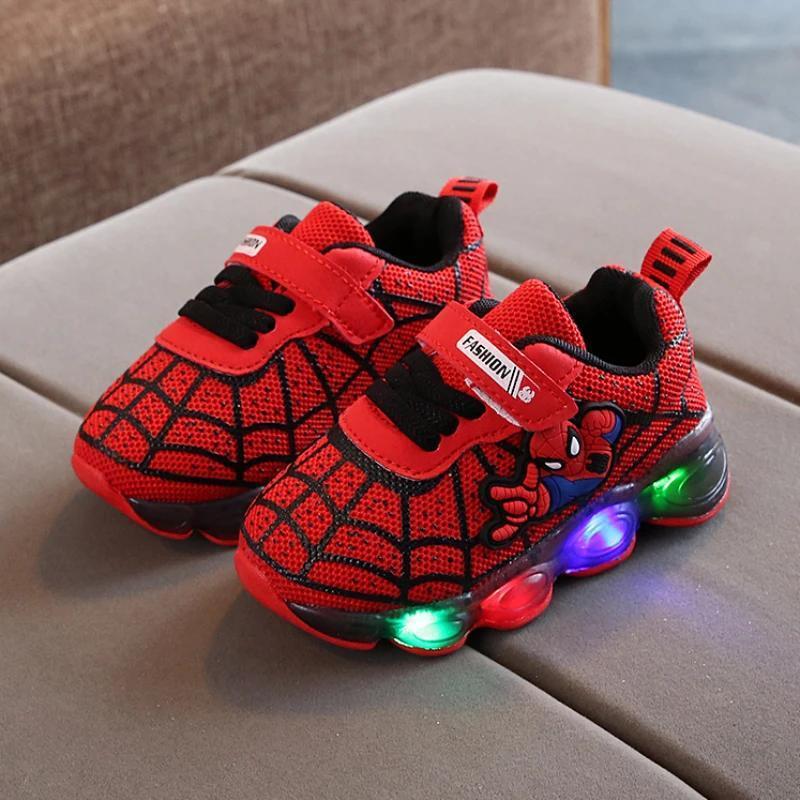 Lights Spiderman LED Sneakers Sport Light Shoes Kids Shoes