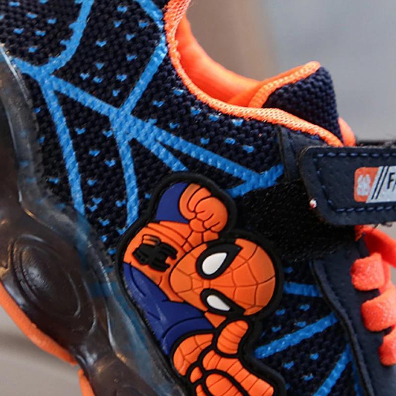 Lights Spiderman LED Sneakers Sport Light Shoes Kids Shoes