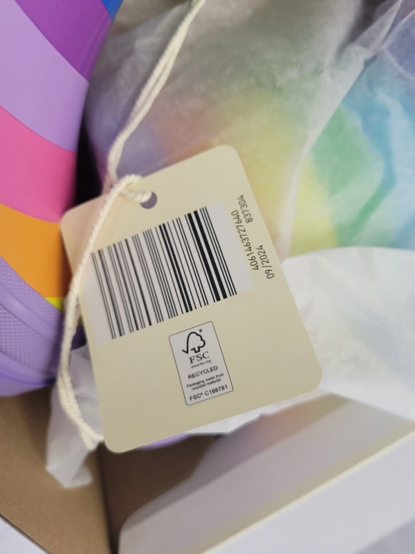 Lily And Dan L&D Girls Rainboots Rainbow Color Size 11/12 NIB Purple Faux Fur