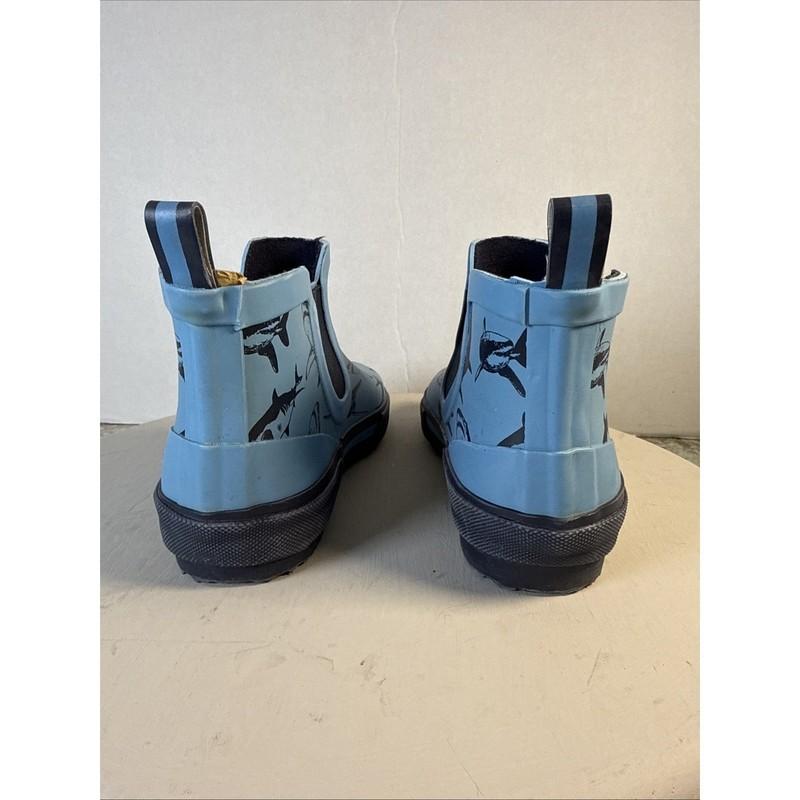 Lily & Dan Boys Ankle Rubber Boots Size 13 / 1 Blue Shark Pattern