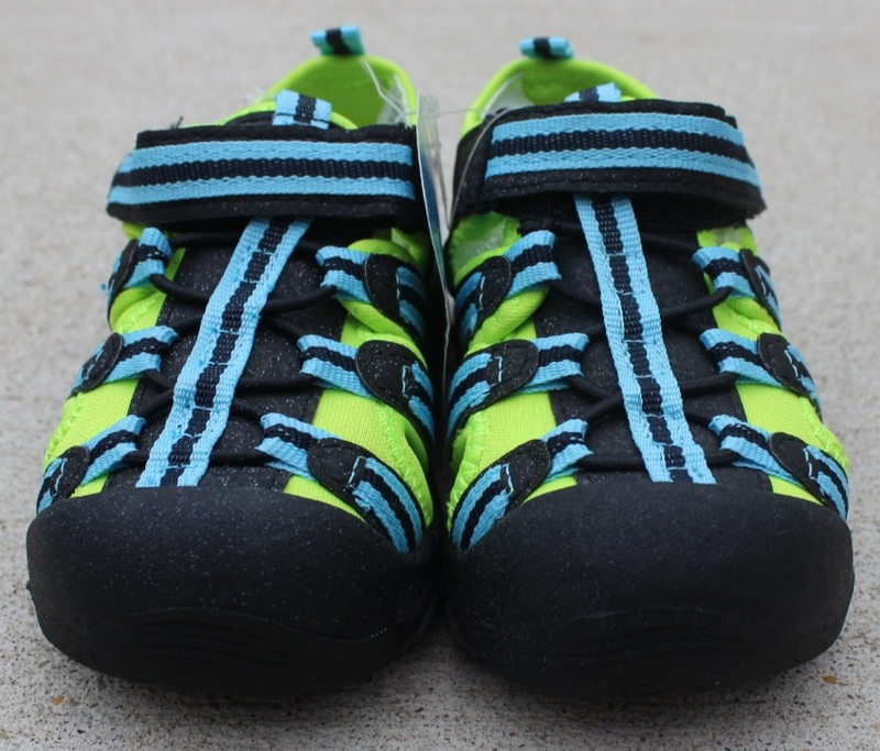 Lily & Dan Boys Trekking Sandals Blue/Yellow/Black Sz 7/8