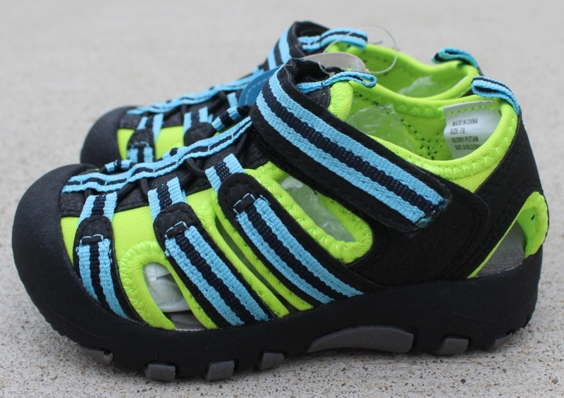 Lily & Dan Boys Trekking Sandals Blue/Yellow/Black Sz 7/8