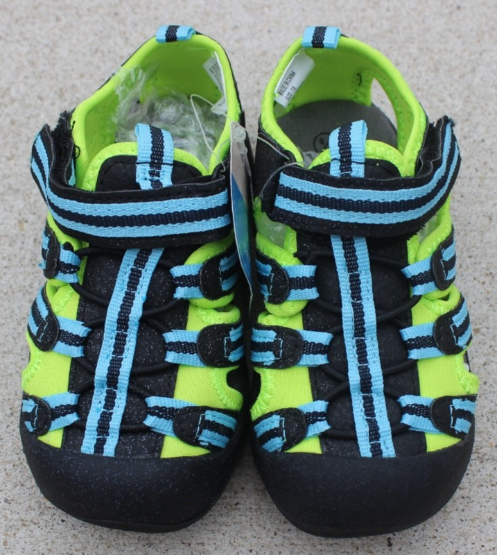 Lily & Dan Boys Trekking Sandals Blue/Yellow/Black Sz 7/8