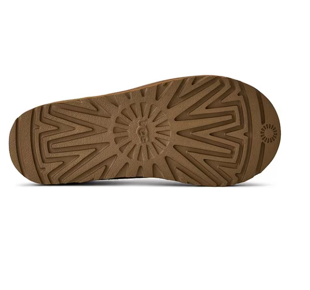 Limited Stock UGG Tasman II Suede Signature Logo Detail Slippers - Chestnut NEW