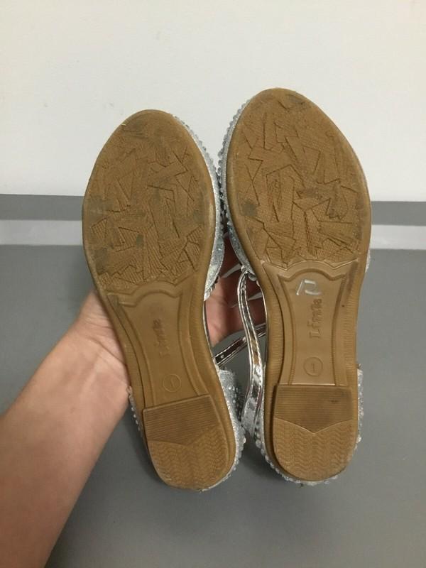 Link Girls Kids Sandals Round Toe Rhinestone Trim Ankle Strap