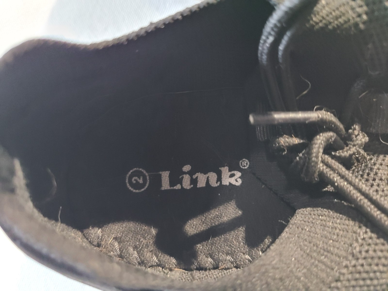 Link Kids Black Casual Breathable Lace-Up Mesh Sneakers Size 2