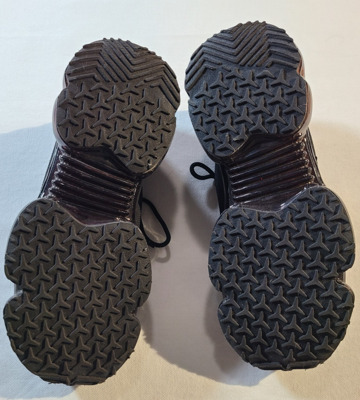 Link Kids Black Casual Breathable Lace-Up Mesh Sneakers Size 2