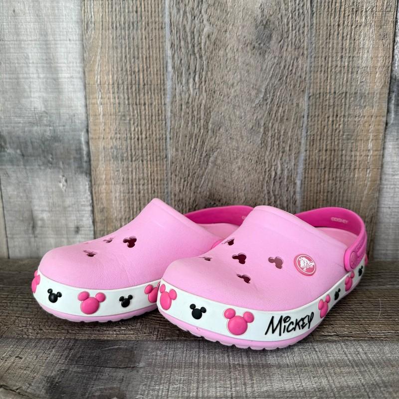 Little Kids Girls Crocs Crocband Mickey IV Pink Casual Clogs Shoes Size 12 C