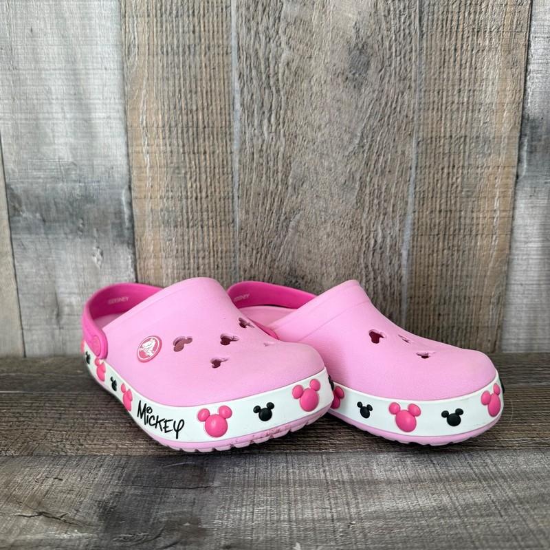 Little Kids Girls Crocs Crocband Mickey IV Pink Casual Clogs Shoes Size 12 C