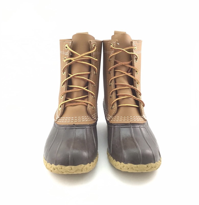 LL Bean Boots Womens Brown Leather 8" With "B-Grade