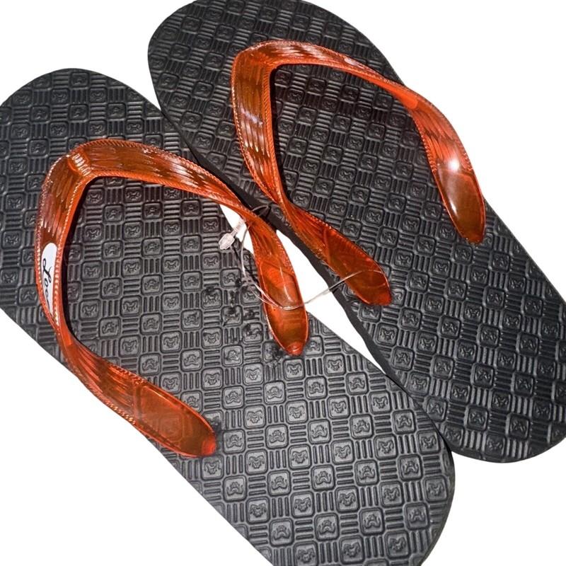 Locals Shoes Youth Size 9 Black Red Rubber Flip Flops Sandals Hawaii Beach