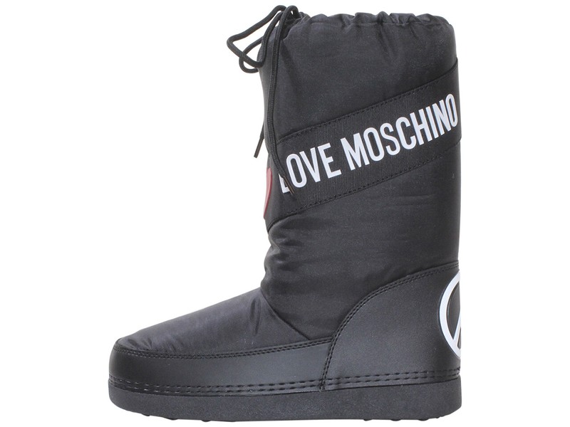 Love Moschino Women's Peace & Love Moschino Winter Snow Boots Black/White
