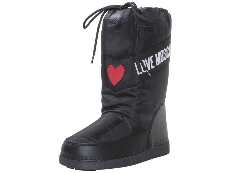 Love Moschino Women's Peace & Love Moschino Winter Snow Boots Black/White
