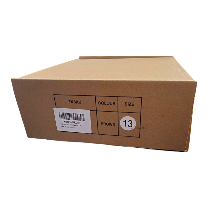 LseLom Brown Ankle Dress Girls Booties W/ Glitter & Bow Accent Girks Sz 13 Boot