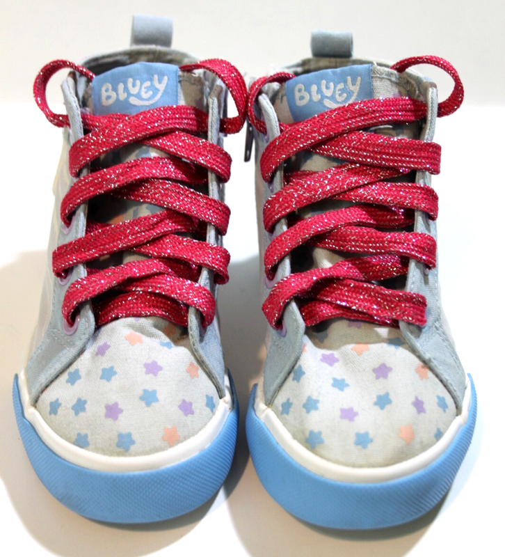 Ludo Studio Bluey Toddler Girls Athletic High Top Lace Zip Up Shoes Size 12