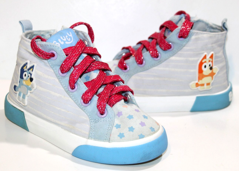 Ludo Studio Bluey Toddler Girls Athletic High Top Lace Zip Up Shoes Size 12