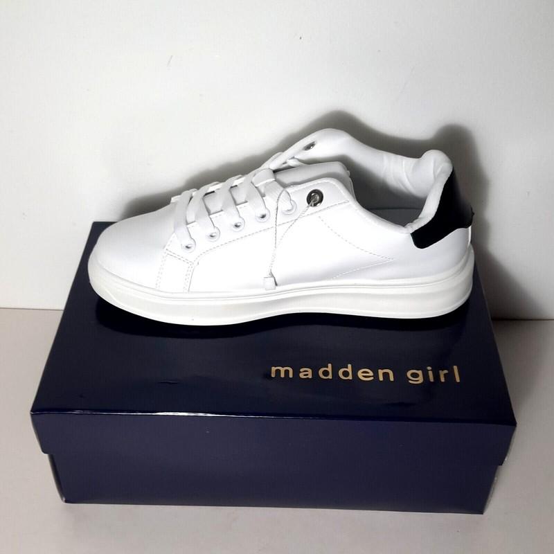 Madden Girl Josiiee Womens White Paris Platform Sneakers NOS