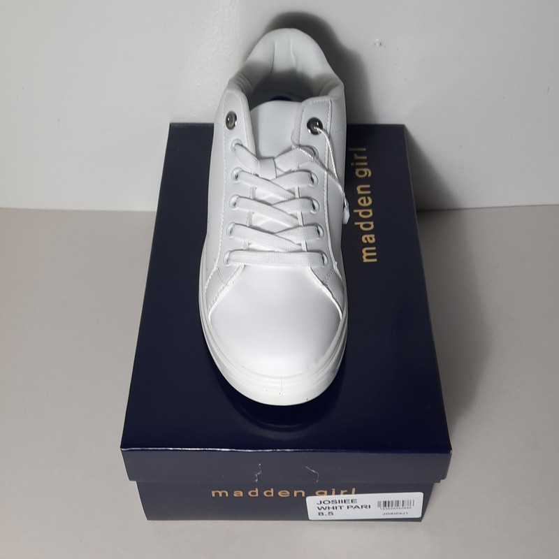 Madden Girl Josiiee Womens White Paris Platform Sneakers NOS