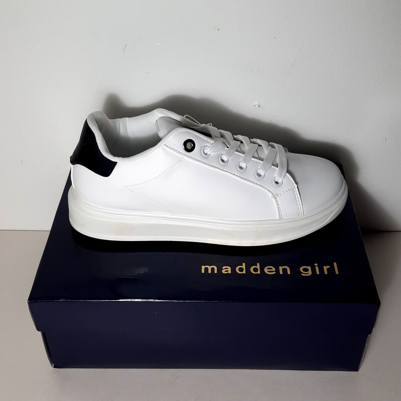 Madden Girl Josiiee Womens White Paris Platform Sneakers NOS