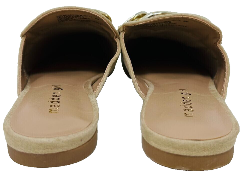 Madden Girl Women's Squiree Slip On Comfort Mule Dress Shoes Beige Size:6.5 110K