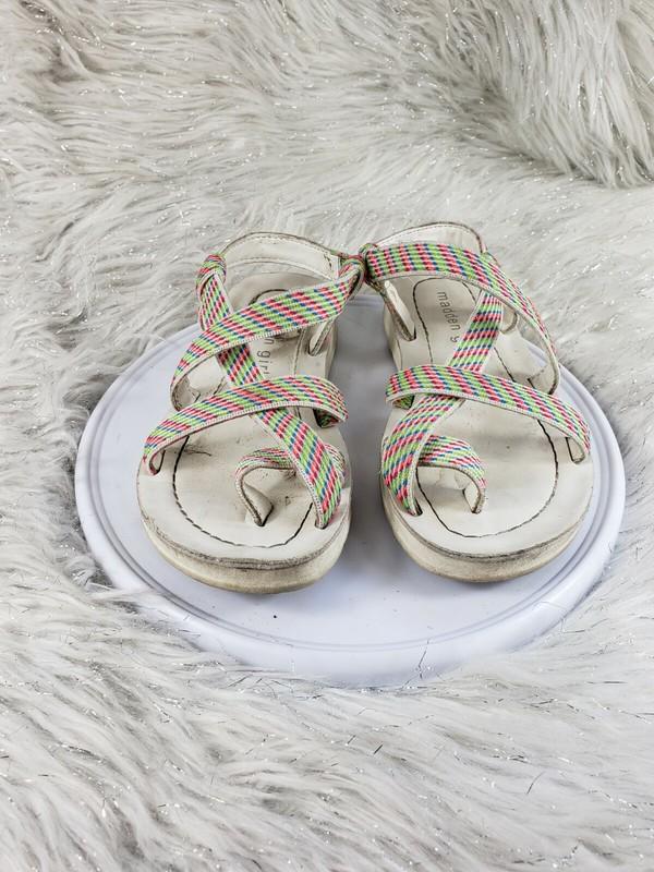 MADDEN GIRL Youth Girls Size 13 Multicolor White Strappy Sandals