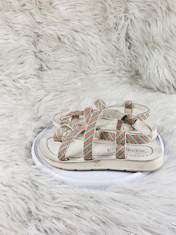 MADDEN GIRL Youth Girls Size 13 Multicolor White Strappy Sandals