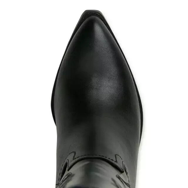 Madden NYC Women's Black Slip-on Pointed Toe Comfort Tall Western Boots:
