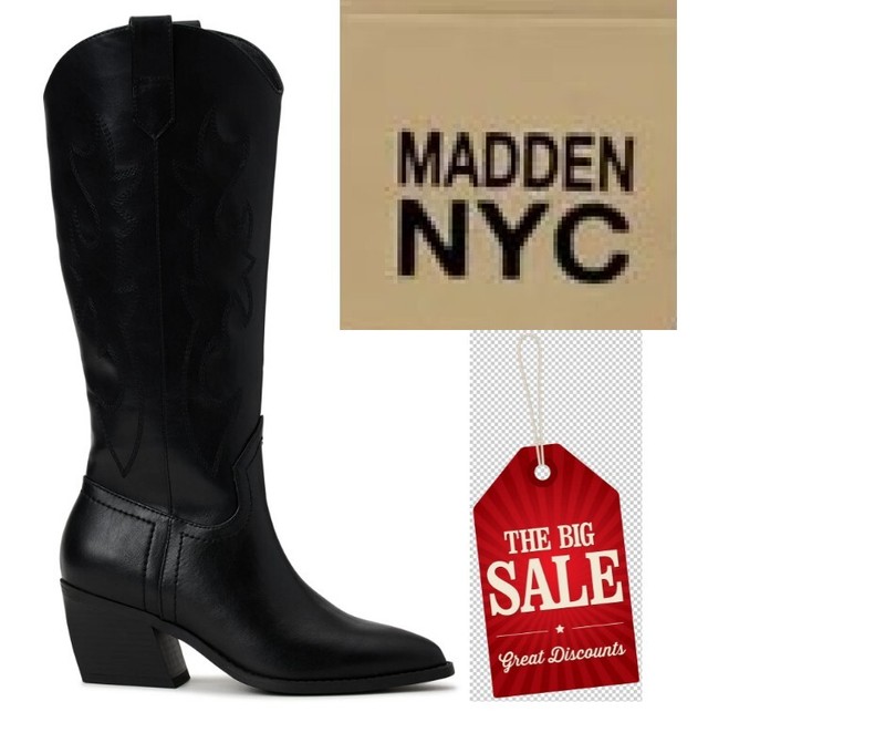 Madden NYC Women's SIZE 8 Embroidered Tall Western Boots color BONE