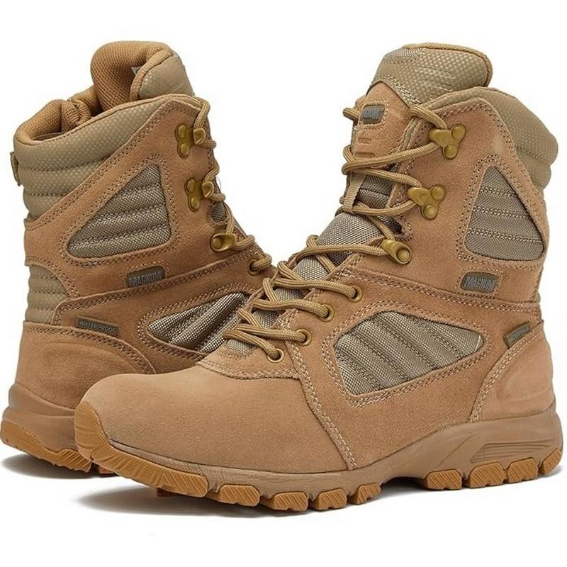 Magnum CM85005M Storm 8" Side-Zip Waterproof Tactical Duty Boots Tan