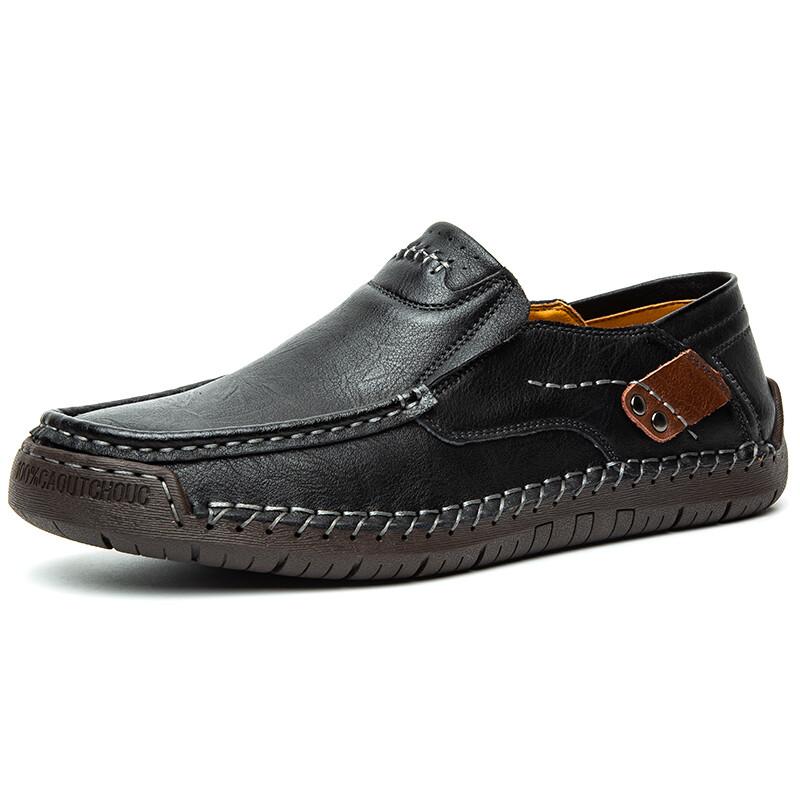 Male Casual Leather Shoes Loafers Waterproof Sneakers Outdoor Driving Walking