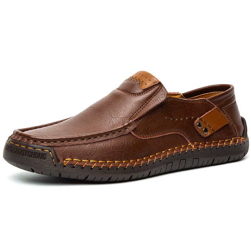 Male Casual Leather Shoes Loafers Waterproof Sneakers Outdoor Driving Walking