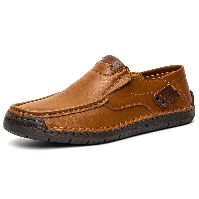 Male Casual Leather Shoes Loafers Waterproof Sneakers Outdoor Driving Walking
