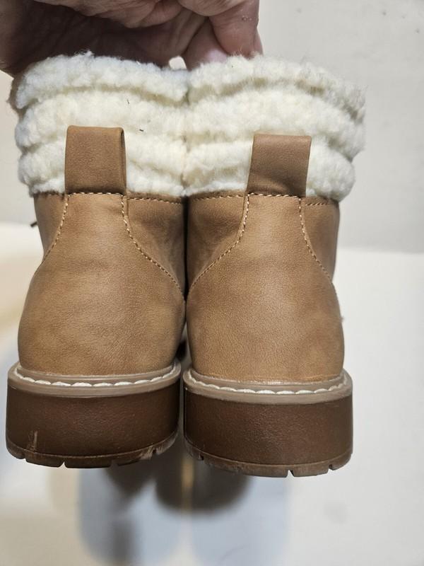 Marc Fisher Girls Sz 5 Jade Lace Zip Boots Cognac Color Little Big Kid EUC 9575☆