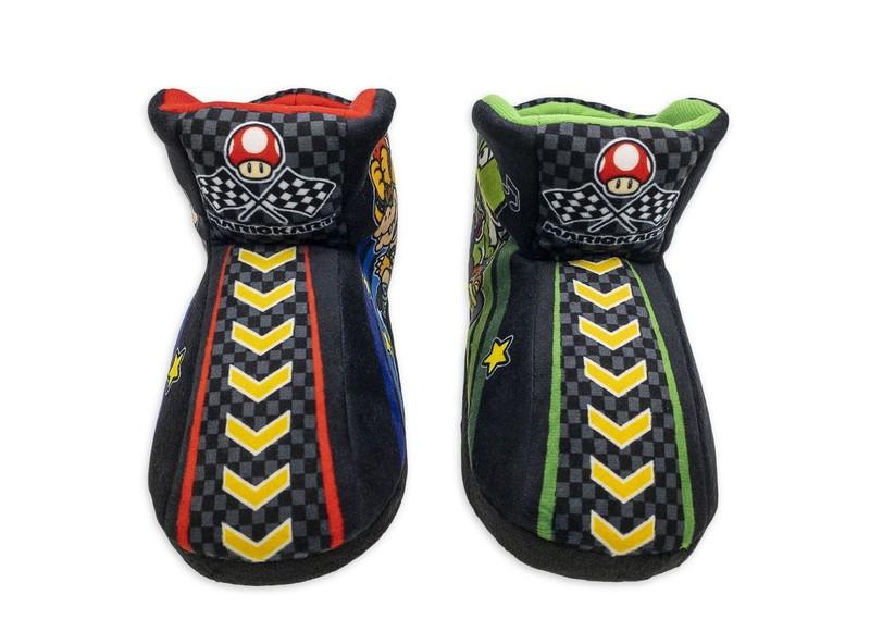 MARIO KART SUPER MARIO Plush Boot Racing Slippers Boys Sz 11-12 13-1 2-3 Or 4-5