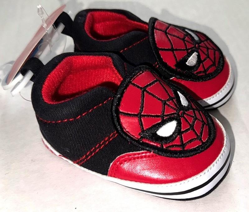 MARVEL Baby Shoes Red/black SPIDERMAN Motif Size 3-6 Months
