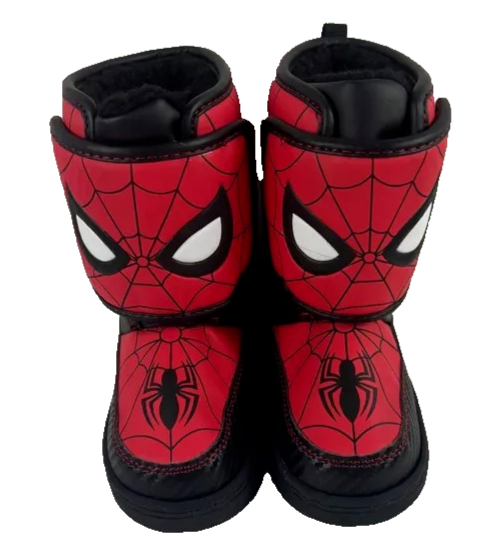 Marvel Boys Toddler 10 Spiderman Light-up Insulated Mid-Calf Winter Boots