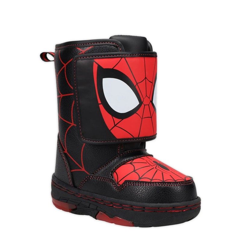 Marvel Boys Toddler 10 Spiderman Light-up Insulated Mid-Calf Winter Boots