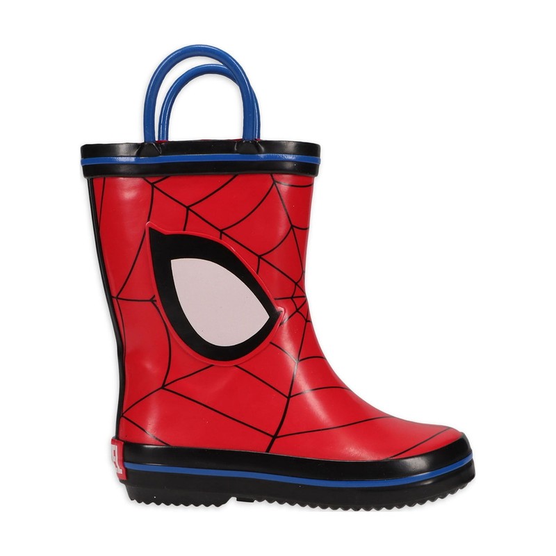 Marvel Spiderman Toddler Boys Red License Graphic Pull-on Rain Boots: 5/6-11/12