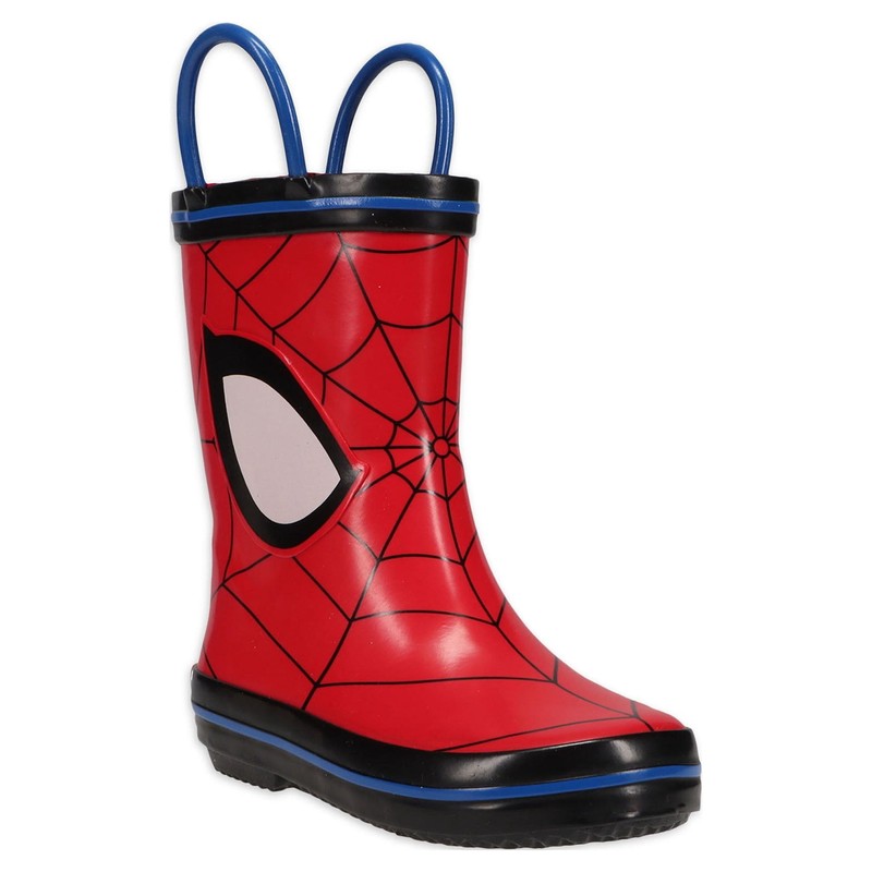 Marvel Spiderman Toddler Boys Red License Graphic Pull-on Rain Boots: 5/6-11/12
