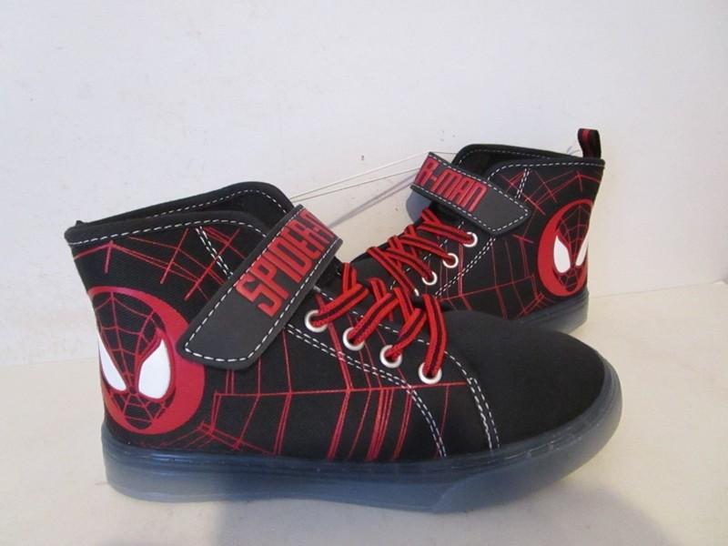 Marvel Toddler Boys Spider-Man Lighted Hi-Top Fashion School Sneakers Size 11