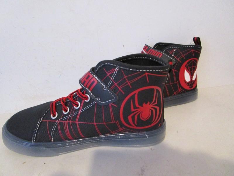 Marvel Toddler Boys Spider-Man Lighted Hi-Top Fashion School Sneakers Size 11