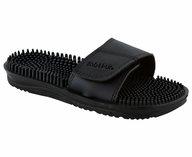 Maseur Invigorating Reflex Zone Massage Sandal Arches Heels &Toes Black SIZE 9