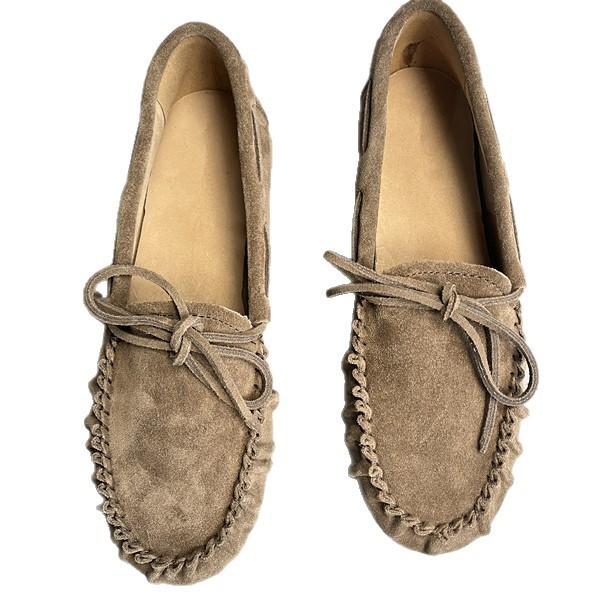 Massimo Dutti Women's Brown Leather Loafers Slip On Soft Sole Casual Comfort