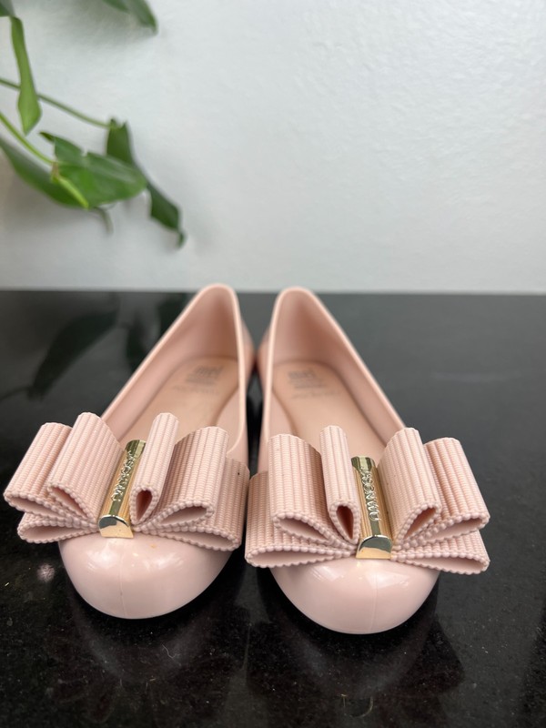 Melissa + Jason Wu Women's Ultra Girl Fab Bow Flats Blush Pink Size US12