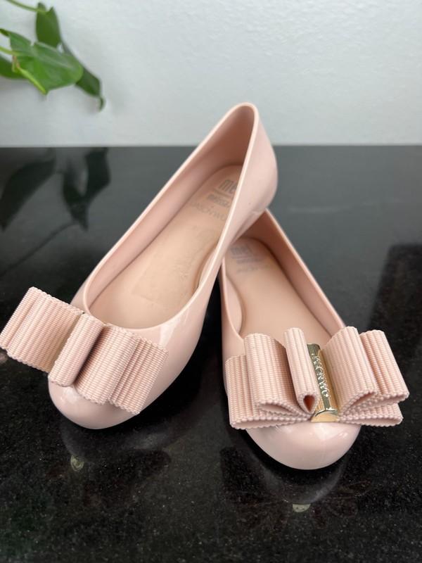 Melissa + Jason Wu Women's Ultra Girl Fab Bow Flats Blush Pink Size US12