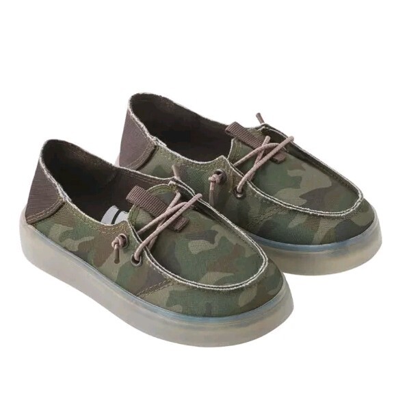 Member's Mark Boys Light-Up Play Shoe Size 10 Green Camo