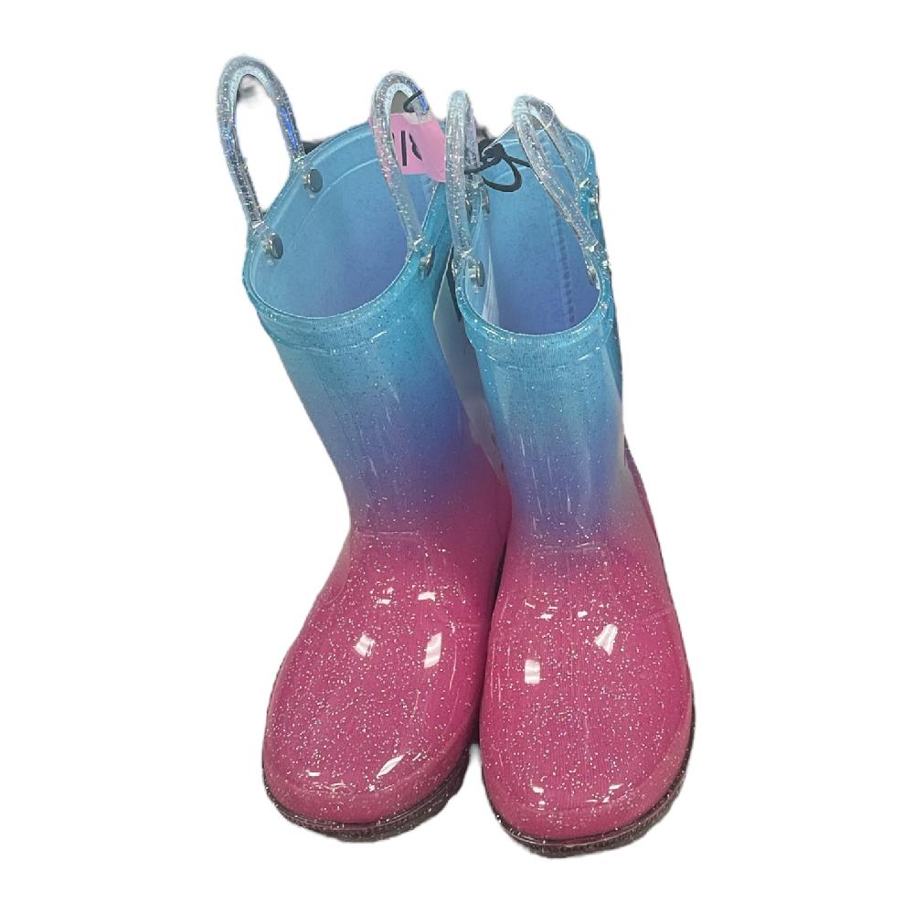 Member's Mark Girl's Easy Pull On Side Handles Light Up Bottom Rain Boot
