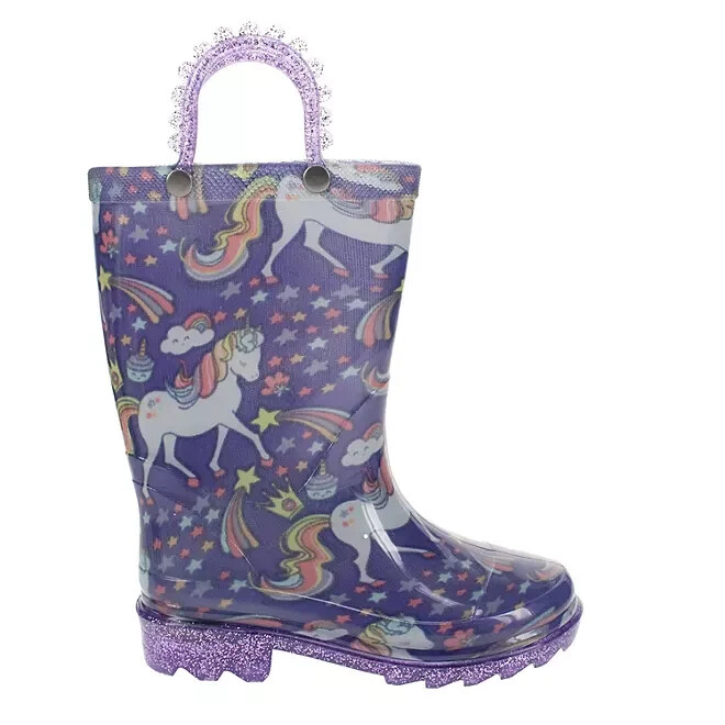 Member's Mark Girls Light Up Rain Boot Size 11-12 Unicorn